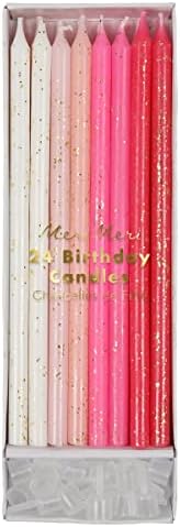 Glowing Gold Glitter 24pk Birthday Candles
