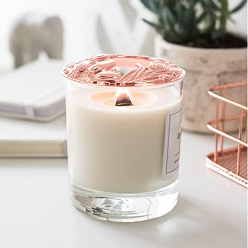 VOSAREA Candle Shade Topper Rose Gold Metal Shade for Jar Candles