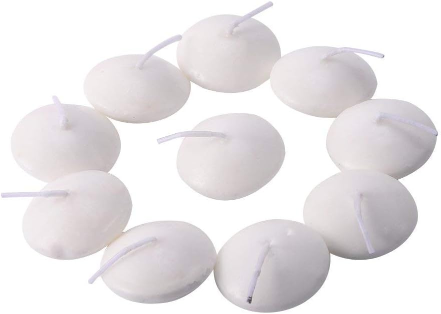 12-Piece White Floating Candles Perfect for Relaxing Hosting Parties