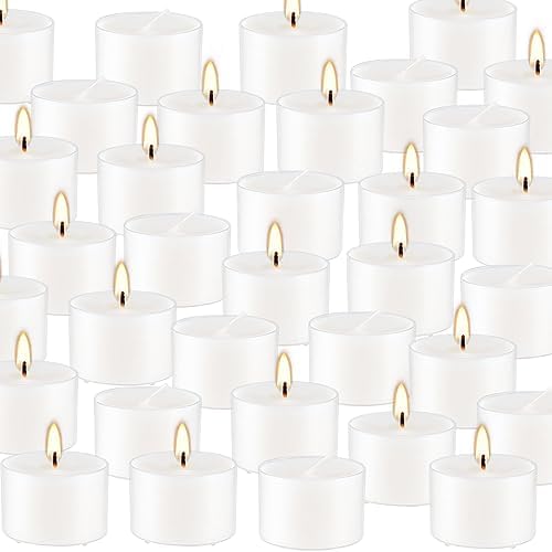 White Vanilla Scented Tealight Candle Set for Relaxation