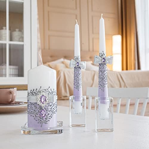 VABA Purple Unity Candle Set
