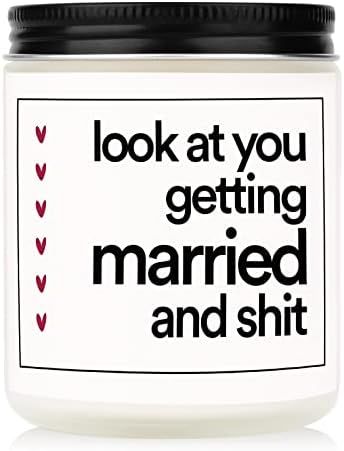 BaubleDazz Funny Wedding Engagement Scented Candle 7oz 35hrs Burner