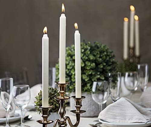 BOLSIUS Ivory Dinner Candles - Set of 10 9-Inch Unscented Durable Candles