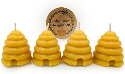 Pure Beeswax Beehive Candles Pack of 4