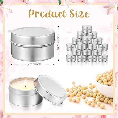 24 Mini Candles for DIY Baby ShowersWeddings