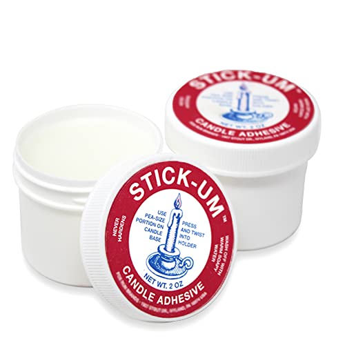 Rambue Candle Stick Adhesive Taper Candle Stick Adhesive 2-PK Stickum Taper Candles