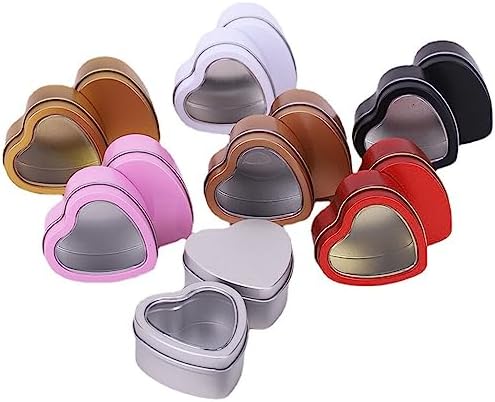 Warm Hearts 12-Piece Heart Shaped Candle Tins
