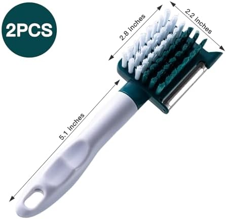 Dual-Function ULTIMATE Julienne Peeler and Vegetable Brush for Kitchen