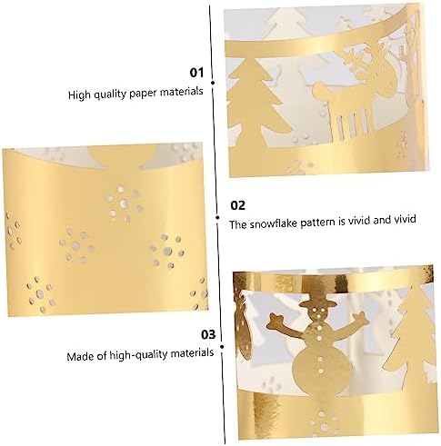 RORPOIR 50-Piece Christmas Candle Lampshade Decorations