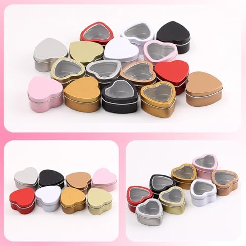 16-Piece Metal Heart Tins with lids
