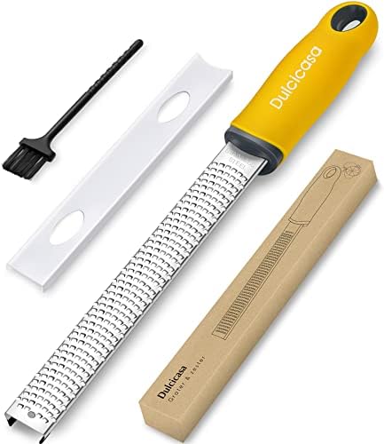 Professional Stainless Steel Lemon Zester Grater with Handle - dishwasher safe