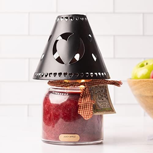 A Cheerful Giver Metal Candle Shade - Black Heart Decor