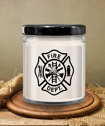 Firefighter Maltese Cross Candle Novelty Gift