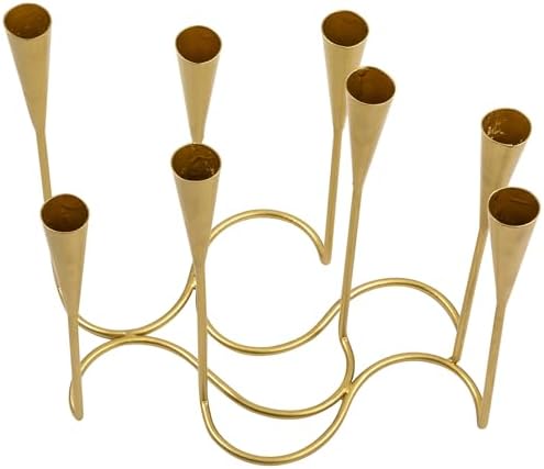 Northlight Modern 8 Taper Candelabra - Matte Gold Finish