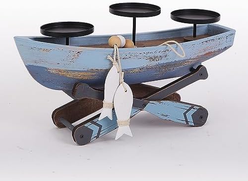 Nauti Boat Candle Holder Decor