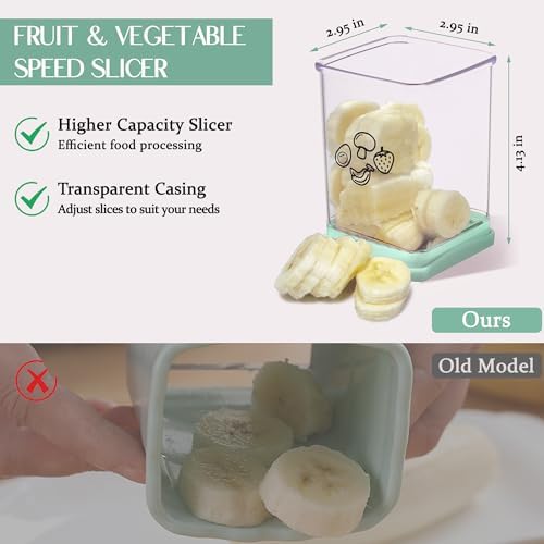 Stainless Steel Fruit Slicer with Push Plate