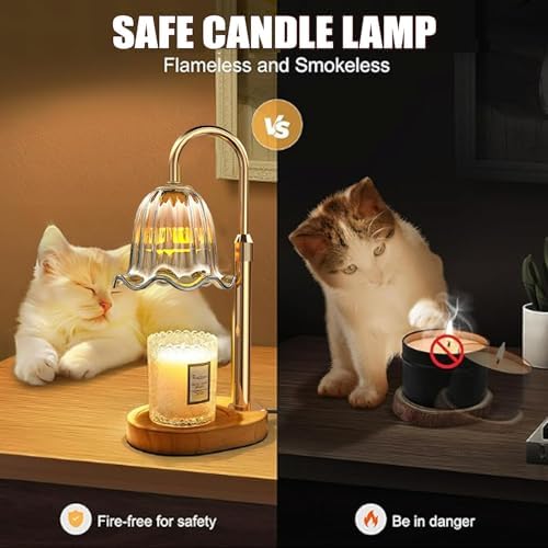Adjustable Amber Candle Warmer with Timer