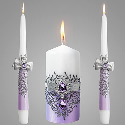 VABA Purple Unity Candle Set