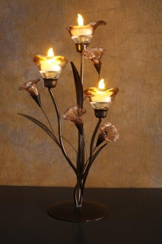 Large Champagne Lily Candleholder