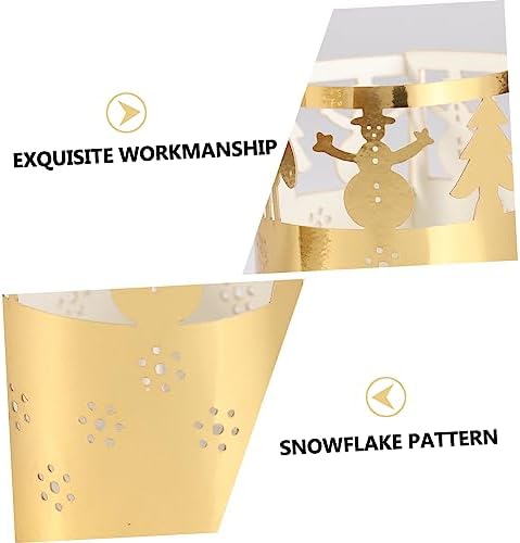 Gold Snowflake Candle Lampshades