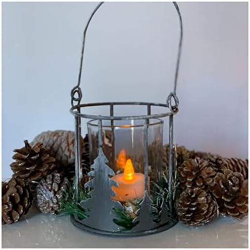 Cozy Christmas Candle Holder with Pinecones Greenery - 85inch