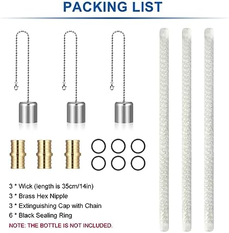 Lanmu Wine Bottle Torch Wicks Outdoor Lights Kit