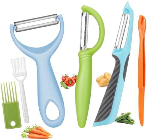 Senbowe 6PCS Stainless Steel Veggie Peeler Set 1