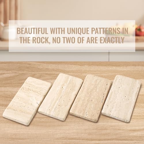 BCS Natural Travertine Candle Plate - Elegantly Designed for Home Use