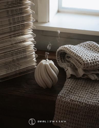 Spiral White Candle for Home Decor