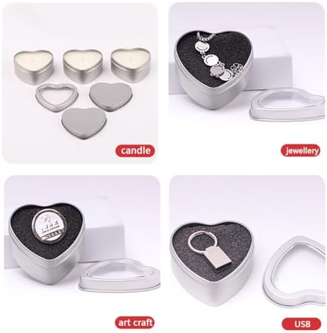 16-Piece Metal Heart Tins with lids