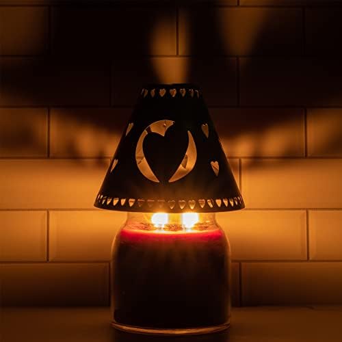 A Cheerful Giver Metal Candle Shade - Black Heart Decor