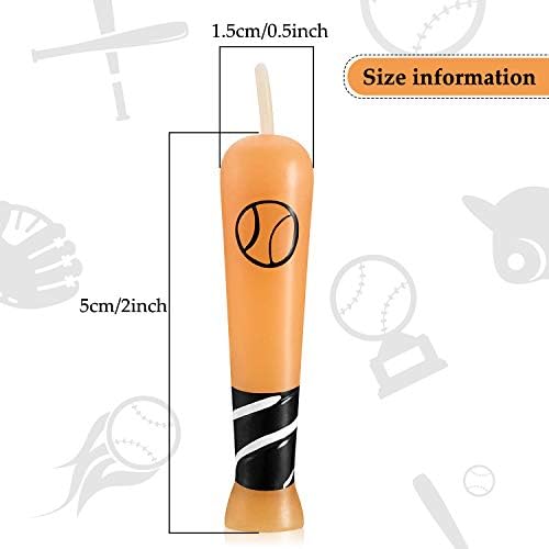 BBTO 18-Piece Baseball Bat Candle for Birthdays Parties