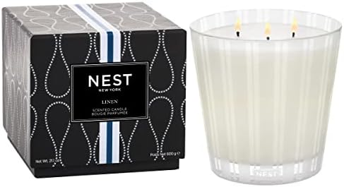 NEST Fragrances Linen Candle - Luxury Glass Elegantly burn