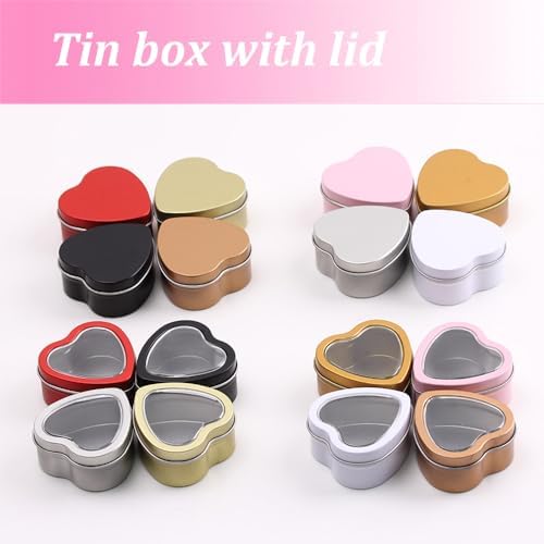 16-Piece Metal Heart Tins with lids