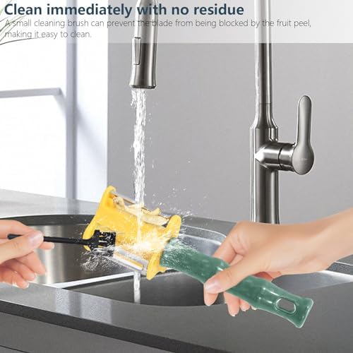 Sekonow 2Pcs 3 in 1 Vegetable Peeler with Cleaning Brush