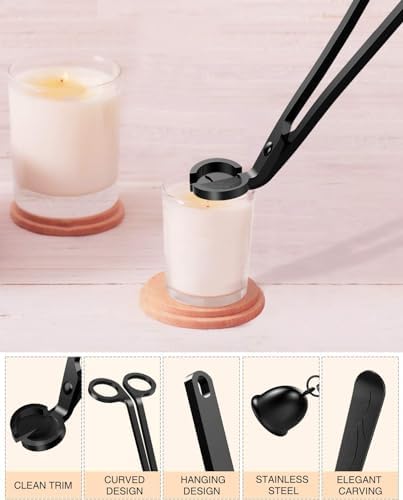 Candle Wick Trimmer Dipper Snuff Snuffer Set for Candles