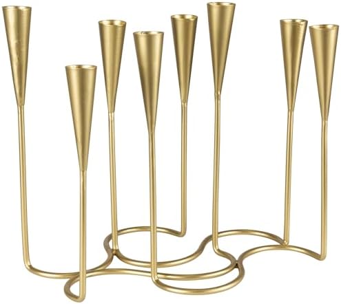 Northlight Modern 8 Taper Candelabra - Matte Gold Finish