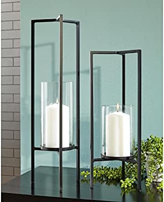 Signature Design by Ashley Ginette Modern Metal Candle Holder Set