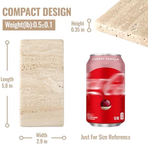 BCS Natural Travertine Candle Plate - Elegantly Designed for Home Use