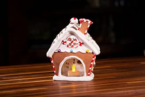 Blue Sky Clayworks Dancing Gingerbread Bakery Candle House Multi 1840