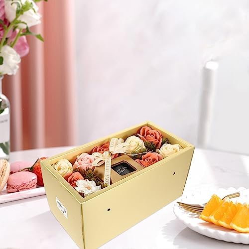HOMSFOU Rose Light House Decorative Candle Box