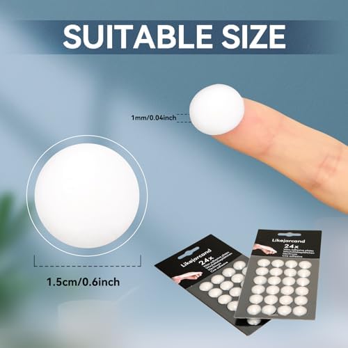 White Candle Wax Dots Adhesive Set of 24 for Candles