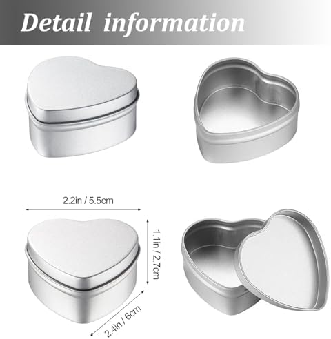 16-Piece Metal Heart Tins with lids