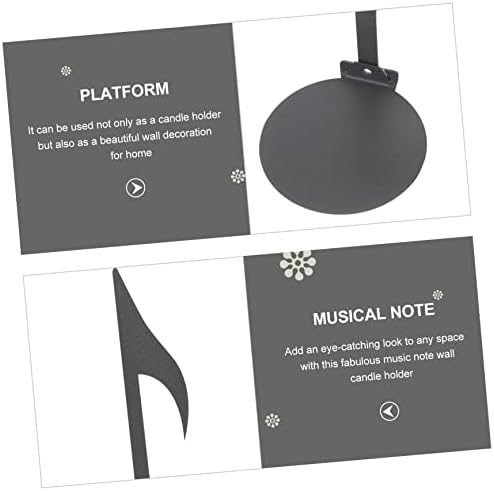 Aboofan Wall Candle Holder Decor Music Note