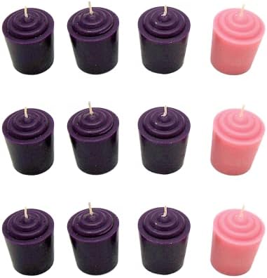 Beautiful Advent Wreath Votive Candle Set for Fall Christmas