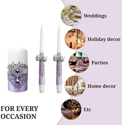 VABA Purple Unity Candle Set