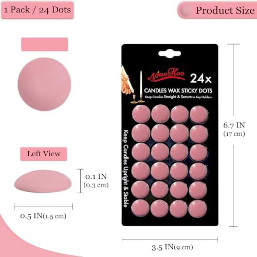 Safe Taper Adhesive Dots 24PK Pink for Any Surface