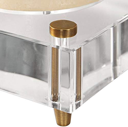 Uttermost Brass Crystal Candle Holder Set