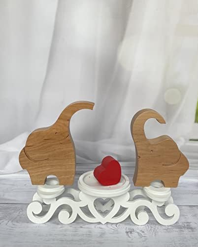 Magik Life Unity Candle Holder Set with Heart