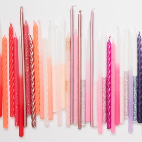 Glowing Gold Glitter 24pk Birthday Candles